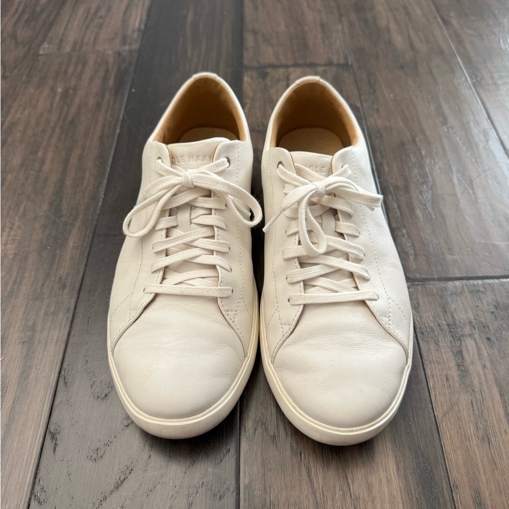 Cole Haan Men's Grand Crosscourt II White Leather Sneakers